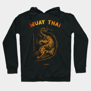 Muay Thai Tiger Sak Yant Tattoo Kickboxing Thailand Hoodie